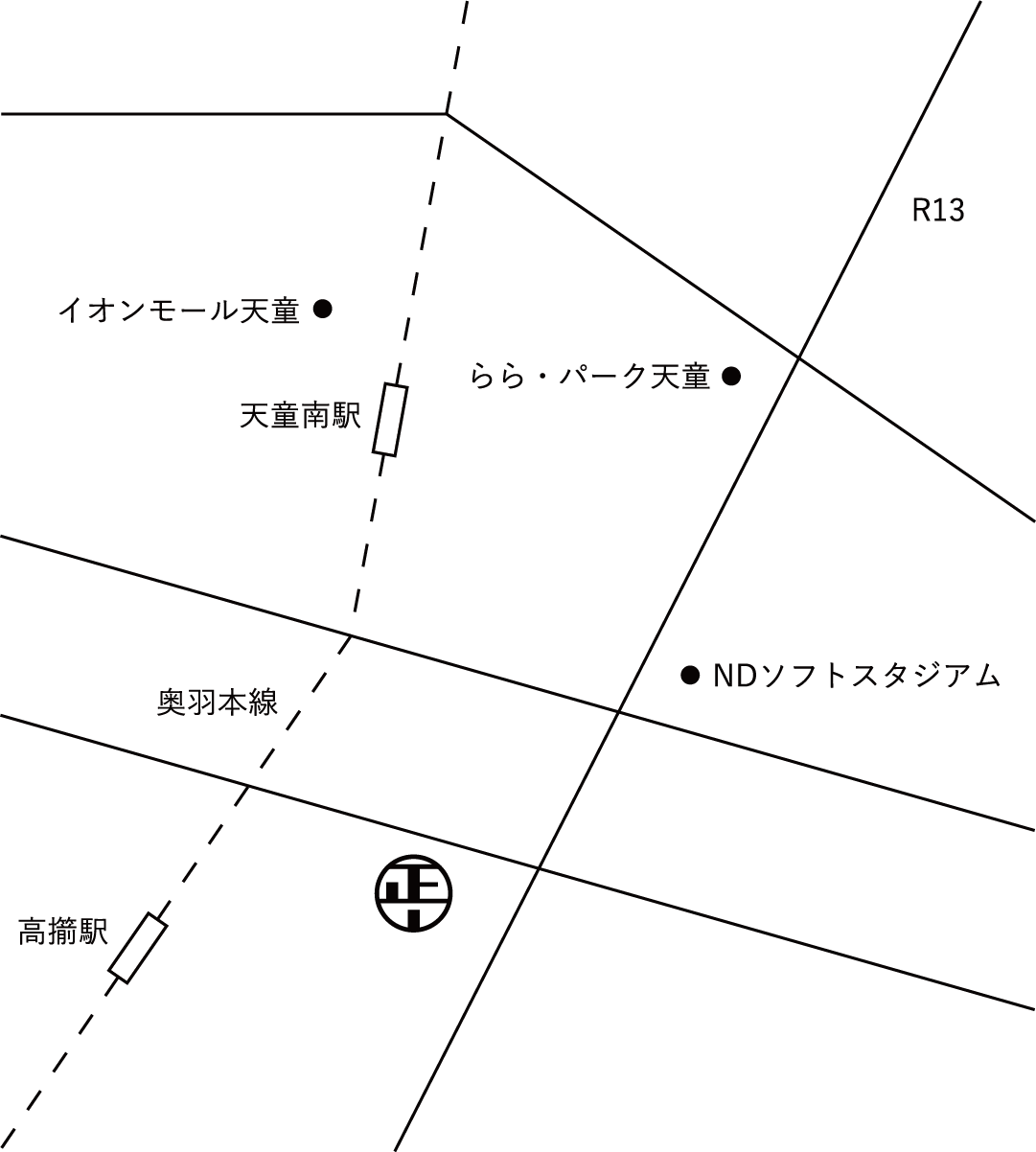 有限会社奥正工務店へのアクセス